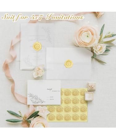 100 Pack Pre-Folded Vellum Jackets for 5x7 Invitations - Transparent Wedding Invitation Wraps for Baby Shower, Birthday Party, Postcards, Photos - Kraft Vellum Cover for Scrapbook - Buy Online on GoSupps.com
