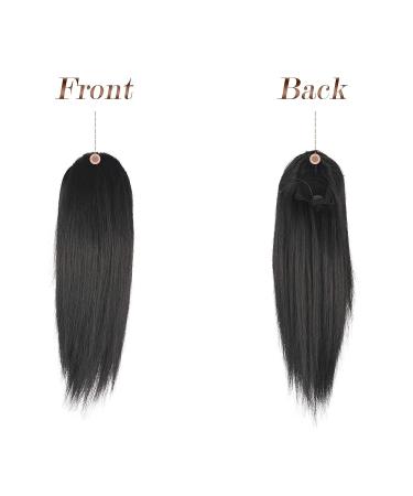 FESHFEN 12 Inch Straight Drawstring Ponytail Extension - Natural Black Synthetic Hairpiece for Women & Girls - Buy Online on GoSupps.com