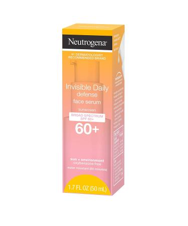 Neutrogena Invisible Daily Defense Sunscreen Face Serum SPF 60+ | 1.7 fl oz (50 ml) - Ultimate UV Protection - Buy Online on GoSupps.com