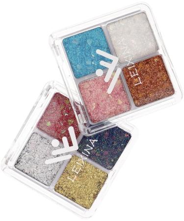FOMIYES 10 Pcs Glitter Eye Makeup Eyeshadow Eye Glitter Makeup Glitter for Eyes Eye Shadows Glitter Makeup Assorted Colorx5pcs 6.00X6.00X1.00CMx5pcs - Buy Online on GoSupps.com