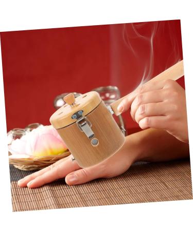 SEWOART Moxibustion Handheld Device Set - Wood & Metal Bracket Moxa Heat Tank Storage Box & Tools for Optimal Relief - Buy Online on GoSupps.com
