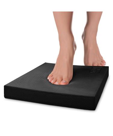Yes4All Foam Balance Pad for Gym Workout, Fitness Exercise. Suitable for Home and Work A.Black - L - 15,5" x 13" x 2"