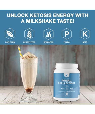 Gluten-Free Meal Replacement Powder - MCT Coconut Oil & Grass-Fed Whey Protein | Low Carb Energy Boost | 742g Vanilla - Buy Online on GoSupps.com