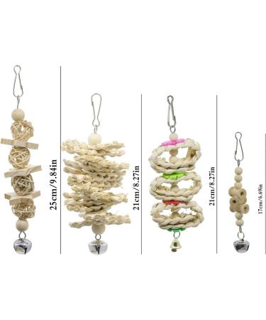Deloky 7 Pack Bird Parrot Swing Chewing Toys - Hanging Bell Cage Toys for Small Parakeets, Cockatiels, Conures, Finches, Budgies, Macaws, Parrots, Love Birds - Buy Online on GoSupps.com