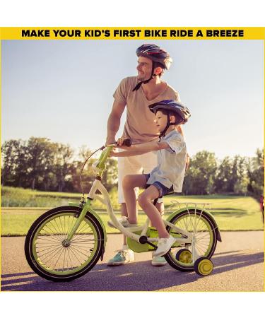 Ultraverse Kids Bike Training Wheels - Wide Silent Wheels - Yellow Kit for 20 Single Speed Bicycles - Stabilizers for Girls & Boys - Buy Online on GoSupps.com