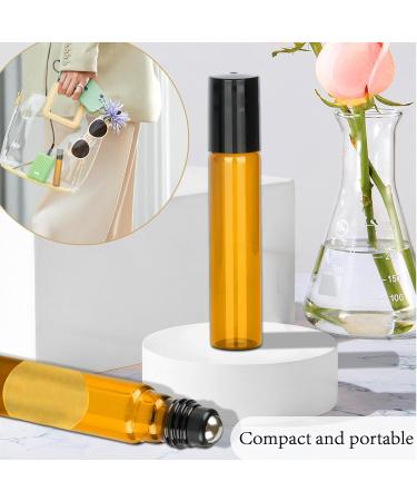 DALAETUS 28 Pcs Amber Roller Bottles Set 10ml Roll on with Spring-Pipettes Droppers Stickers Bottle Openers Essential Oils Bottles Glass for Fragrance Aromatherapy - Buy Online on GoSupps.com