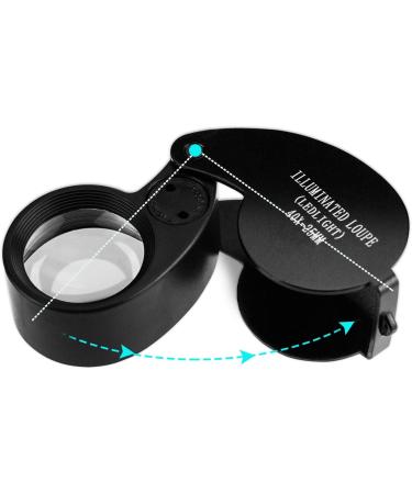 HQMaster 40X Illuminated Jewelers Eye Loupe with LED Light for Precision Jewelry Magnification - Buy Online on GoSupps.com