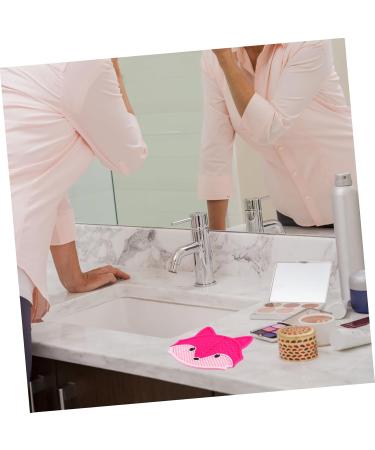Beavorty fox scrub makeup brush cleaning mat silicone makeup brush cleaner mat makeup brush cleaning pad makeup brush cleaning mat brush cleaning pad silicone washer Silica gel simple 17x15cm Rosy - Buy Online on GoSupps.com
