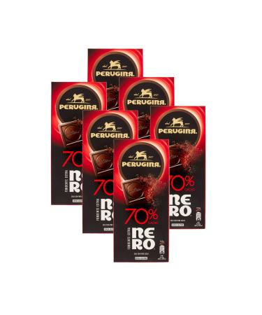 6 packets of black Perugina extra fondant 70% cocoa