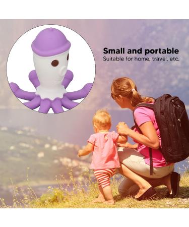 Octopus Shaped Silicone Teething Toy for Babies - Cute and Soft Teether for Family Travel - Buy Online on GoSupps.com