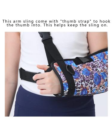 Buy Foam Arm Sling Elbow Brace with Waist Strap - Shoulder Support for Kids Rotator Cuff Injury Fracture Blue Rose Leopard Small - International Shipping Available - Buy Online on GoSupps.com