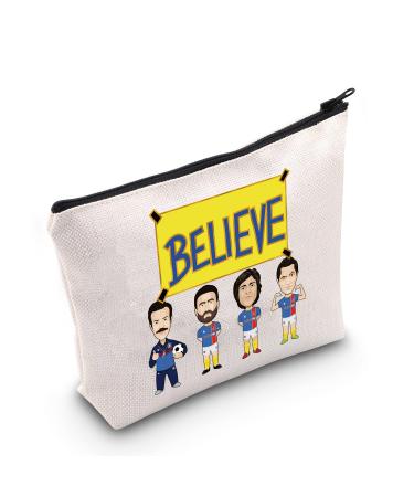 Levlo Believe Ted TV Show Cosmetics Bag Ted TV Show Fans Gift Ted Believe Make-up Zipper Bag for Friends Family Believe Ted Tragbag