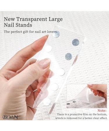 BQAN Nail Holder - Transparent Acrylic Stand for Press On Nails Perfect for Training & Display with Reusable Adhesive Putty - Buy Online on GoSupps.com