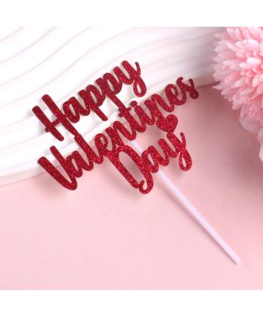 Valentine s Day Cake Toppers 10pcs Red Cupcake Topper Heart Cupcake Pick Food Sticks Happy Valentine s Day Theme Party Cake Decorations Supplies - Buy Online on GoSupps.com