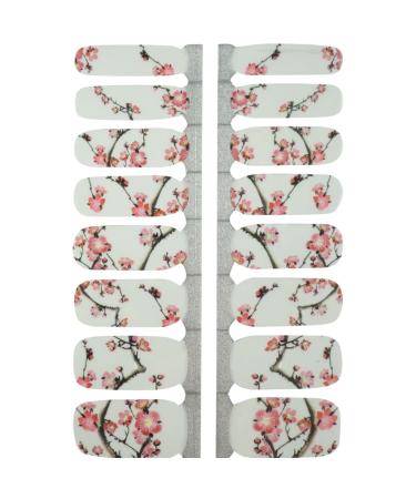 My nails nail foils pink flowers I 16 Ultra-D nne nail polish strip pattern/white/pink i self-adhesive premium nail art wraps i sticks to natural and lacquered acrylic gel & shellac nails