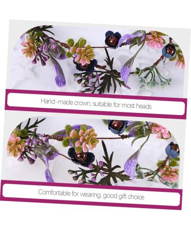 HAPINARY Artificial Flower Wreath Bohemia Floral Headpiece Wedding Garland Flower Hairband Wedding Flower Bride Headpieces for Wedding Garlands for Decor Tiara Pp Vacation Girl Hair Crown - Buy Online on GoSupps.com