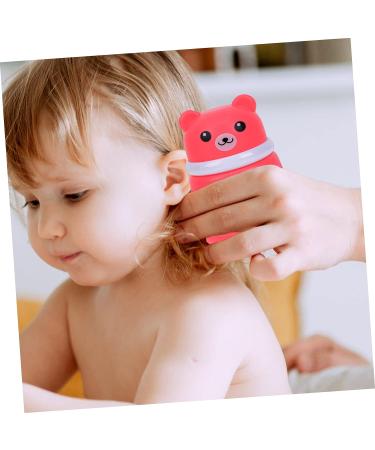 PLAFOPE 2pcs Bear Powder Puff Box | Travel Baby Powder Container Set - Pink | Food Grade PP | Baby Powder Lotion, After-Bath Powder, Sponges | 10X7CM - Buy Online on GoSupps.com
