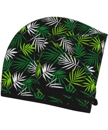 Buy Tropical Leaves Hair Towel Wrap - Quick Drying Towel Turban with Button for Effortless Hair Drying | Best International Shipping - Buy Online on GoSupps.com