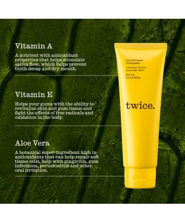 Twice Sensitive Teeth Whitening Toothpaste with Fluoride - Calming Vanilla Lavender Mint (2-Pack) - Buy Online on GoSupps.com