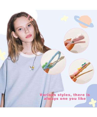 DUNBE 50 Pcs Hair Clips Cute Fashion Girl Hair Accessories Rainbow Candy Flower Fruit Set Hair Pins Hair Barrettes Set for Girls Teens Toddlers - Buy Online on GoSupps.com