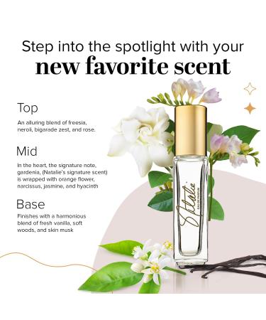 Natalie Fragrance Eau De Parfum Roller - 7ml I Floral Mini Perfume with Gardenia Freesia Neroli Bigarde Zest Rose Oil & Vanilla Hand Made 18% Oil Concentration Travel Roll On Perfume for Women - Buy Online on GoSupps.com