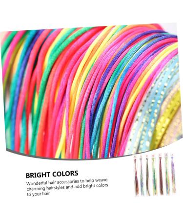 7 Sets Colored Hair Rope Hair Braiding Rope Braided Hair Ribbons Ribbon for Hair Hiphop Hair Tie Hair Tinsel Braided Hair Wire Fairy Wig Polyester Child Elastic Hair Extensions - Buy Online on GoSupps.com