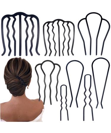 8 Piece U Shape Hair Combs Hair Fork for Women Accessories  Hair Side Combs for Updo Bun  French Style Hair Sticks Forks for Vintage Hairstyle French Twist Hair Tool