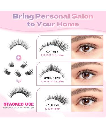 Glowing Win 144 PCS Eyelash Extensions Set - DIY Cluster Lashes with Bond & Seal Tweezers - 8-16mm Natural False Eyelashes - Buy Online on GoSupps.com