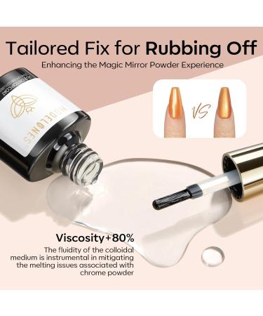 Modelones No Wipe Gel Top Coat High Gloss Long Lasting 10ml UV Soak Off Nail Polish for Home & Salon Use - Perfect for Chrome & Clear Gel - Buy Online on GoSupps.com