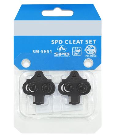 NAACOO Bike Cleats Compatible with Shimano SPD SH51 SH56 Cleats - Spin Peloton Indoor Cycling Clips & Mountain MTB Bike Bicycle Cleat Clips Set SH51 - A