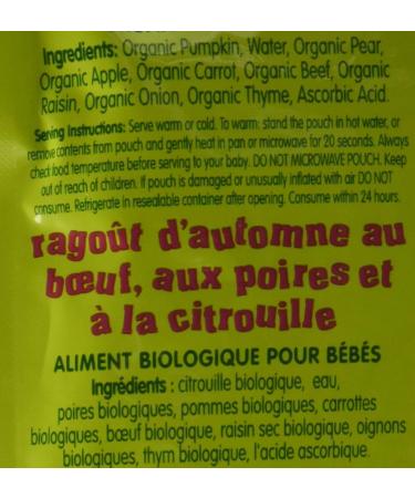 Baby Gourmet Organic Meals - Pumpkin Pear & Beef - Non-GMO BPA-Free No Added Sugar Or Salt No Fillers Or Thickeners 128ml - 16 Pack(Packaging may vary) - Buy Online on GoSupps.com