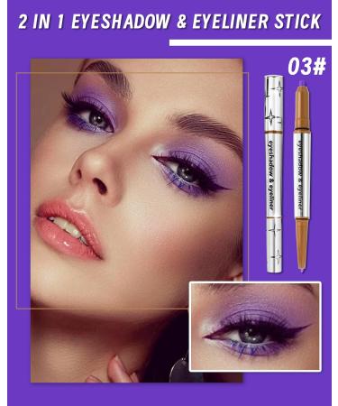 Purple Shimmer Eyeshadow Stick - Long Lasting Waterproof 2-in-1 Pencil & Eyeliner Hypoallergenic Cream for Stunning Eye Makeup - International Shipping Available - Buy Online on GoSupps.com