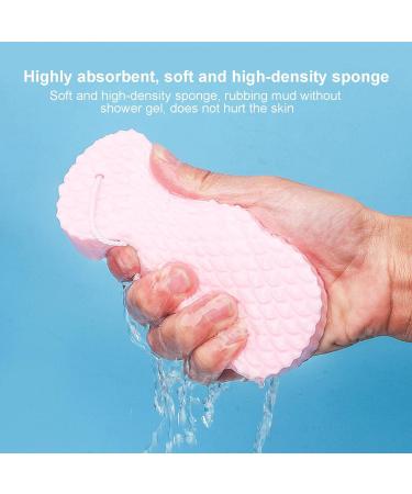 Super Soft Exfoliating Bath Sponge - Spa Scrub for Dead Skin Removal Skin-Friendly & Reusable Shower Sponge for Adults Babies & Pregnant Women - Buy Online on GoSupps.com