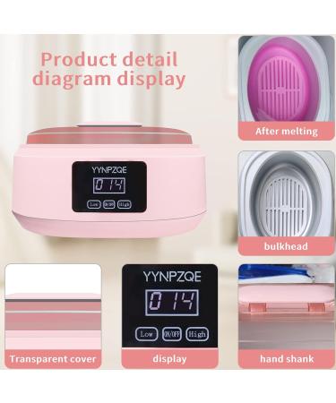 YYNPZQE Paraffin Wax Machine 3500ml Warmer for Hand and Feet Spa Kit - 4 Pack Wax & Tools, Adjustable Temp for Smooth Soft Skin - Pink - Buy Online on GoSupps.com