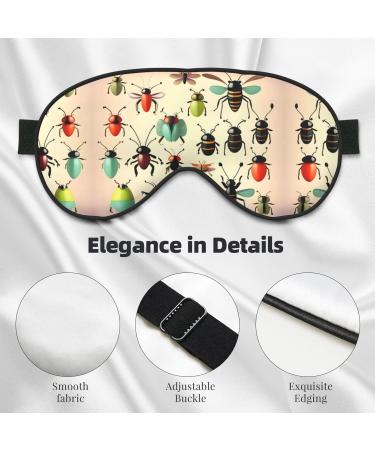 Cartoon Small Insects Eye Mask - Soft Elastic & Adjustable Sleep Mask for Comfort - Unisex Nighttime Relaxation - Buy Online on GoSupps.com