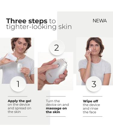 NEWA RF Wrinkle Reduction Device - FDA Cleared Skincare Tool for Facial Tightening | Boosts Collagen, Reduces Wrinkles | 1 Month Gel Supply | Ivory Classic - Buy Online on GoSupps.com