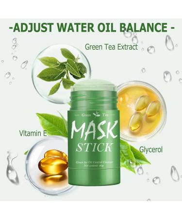 Yagaspantery 2 pieces Green Mask Stick Green Tea Deep Cleanse Clay Mask Green Tea Cleansing Clay Stick Deep Cleansing SmearingStick moisturizing green tea facial mask deep cleansing - Buy Online on GoSupps.com