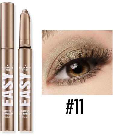 Eyeshadow Sticks Multiple-Use Shimmery Glitter Makeup Pen Highlight Base Priming Blusher Eyebrow Pencil Metallic High Gloss Creamy Make Up Pen Silky Smooth Texture Long Wearing (Yellow One Size) 1 count (Pack of 1) Yellow - Buy Online on GoSupps.com