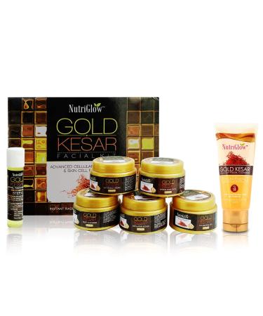 NutriGlow Gold Kesar Facial kit with Gold kesar face Wash/Glowing/Nourshing