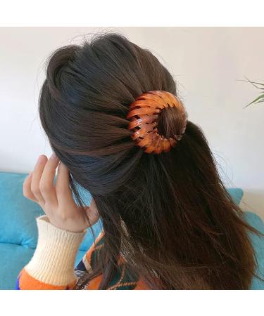 MLLOAAYO Women's Hair Clips - Stylish Orange Hair Accessories Box Collar Buckle Balls Ponytail & Bird Nest Shape Hairpins - Buy Online on GoSupps.com