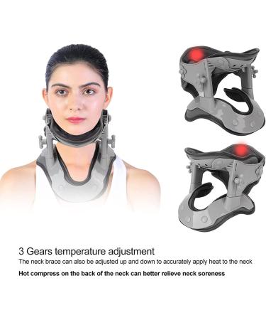 SAFWEL Neck Retractor Collar - Heated Neck Support with 3 Adjustable Temperature Levels for Neck Stretch & Relief - Buy Online on GoSupps.com