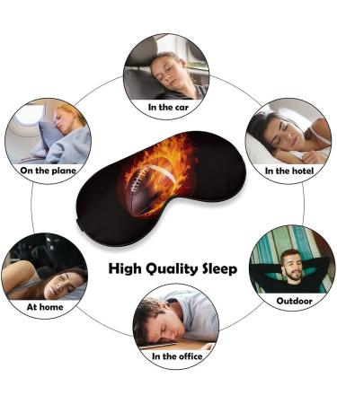 Buy American Football Fire Flames Sleeping Mask - Adjustable Soft Eye Mask for Men Women Boys & Girls | Light-Blocking Blindfold for Comfortable Sleep - Buy Online on GoSupps.com