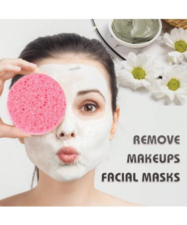 60-Count Compressed Facial Sponges - 100% Natural Spa Sponges for Cleansing and Exfoliating (Pink) - Buy Online on GoSupps.com