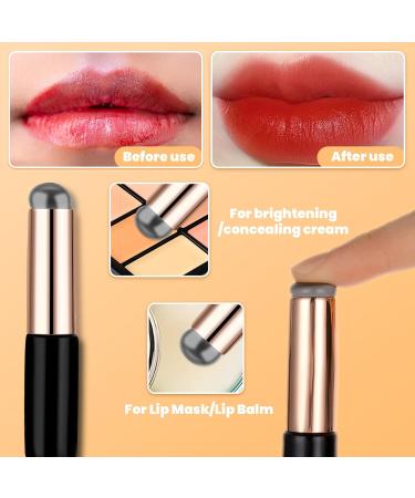 2 Pcs Silicone Lip Brush Set - Reusable Lip Applicator with Cap for Lipstick Lip Gloss & Lip Masks - Perfect for Lip Makeup - Buy Online on GoSupps.com
