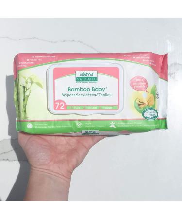 Aleva Naturals Ultra Sensitive Bamboo Baby Wipes - 72 Count (6.7 x 7.9 in) - Buy Online on GoSupps.com