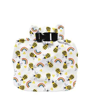 Bambino Mio Out & About Wet Bag - Travel Waterproof Reusable Nappy Storage Bag Honeybee Hive