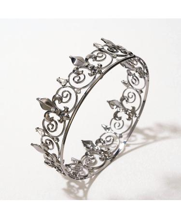 SWEETV Gothic King Crown - Metal Tiara for Men | Goth Prince Party Hat & Halloween Costume Accessory - Buy Online on GoSupps.com