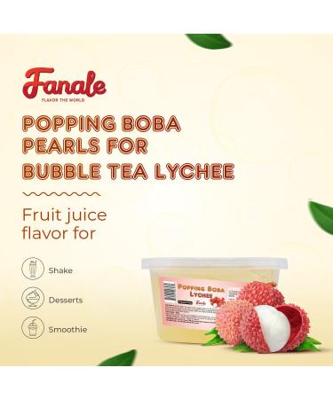 Fanale Lychee Popping Boba 100% Fat Free Vegan Non-GMO & Gluten Free Bursting Boba Pearls Flavored Pearls for Bubble Tea Shakes Desserts & Smoothie Popping Boba Pearls 1 Pound (Pack of 1) Lychee 1 Pound (Pack of 1) - Buy Online on GoSupps.com