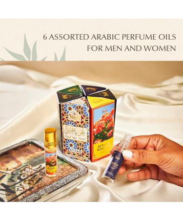 Attar Oil Set Arab Perfume Oils For Men And Women|6 Assorted Scents X 6Ml|Arabian Oud Oil Fragrances|Sampler Gift Set Non Alcoholic & Vegan Islamic Scents - Buy Online on GoSupps.com