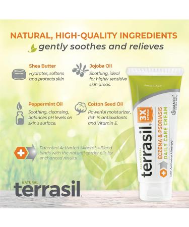 Terrasil Eczema and Psoriasis Cream 85g - Natural Relief for Severe Outbreaks, Rashes, and Dry Skin - Buy Online on GoSupps.com
